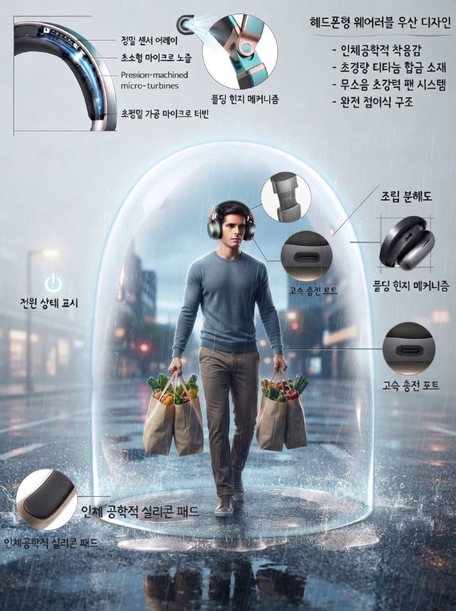 공기 보호막 작동 전신 모습