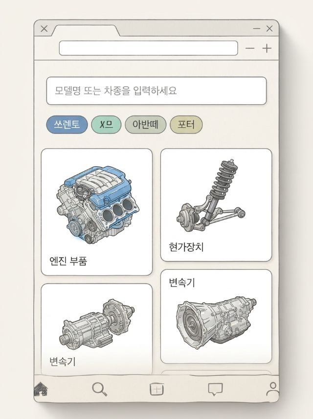 도면 검색 홈 화면